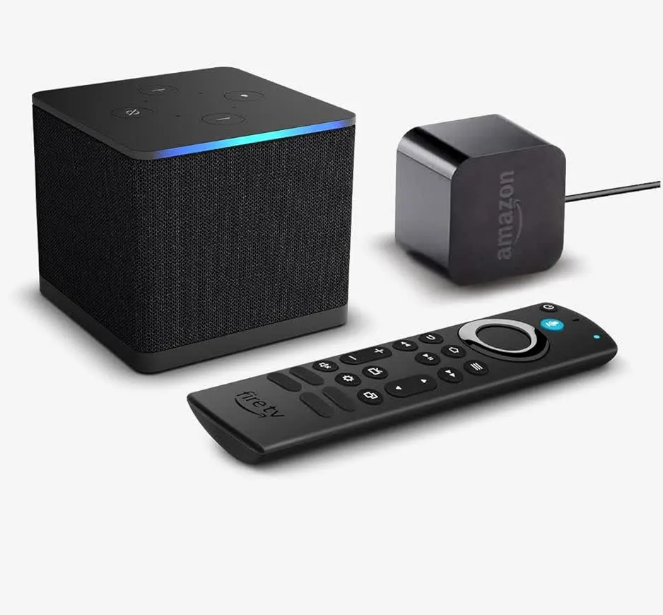 Amazon Fire TV Cube con telecomando e alimentatore