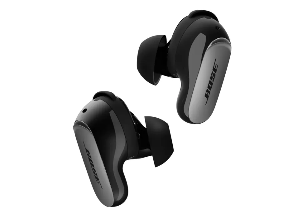 Bose QuietComfort Ultra Earbuds 2 neri di profilo
