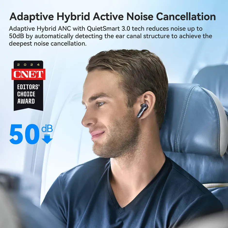EarFun Air Pro 4 — cancellazione attiva del rumore in aereo