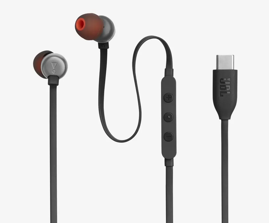 JBL Tune 310C neri con telecomando e connettore USB-C
