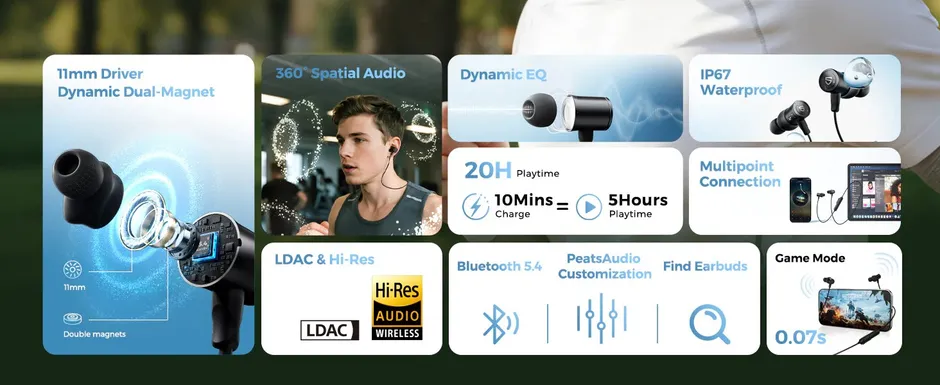 Funzioni principali dei SoundPEATS Q40HD